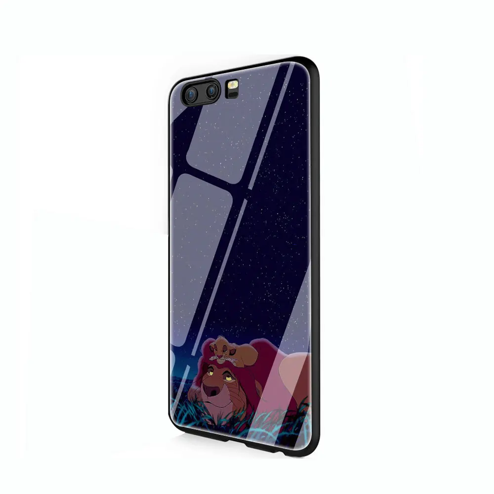 Роскошный чехол для телефона с закаленным стеклом Lion King Best Coque Shell Для huawei mate P 10 20 30 Lite Pro Y9 Honor 8X 7A