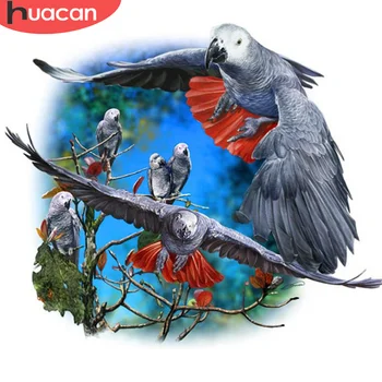 

HUACAN 5D DIY Diamond Painting Full Drill Square/Round Eagle Diamond Embroidery Sale Animal Wall Art Home Decoration