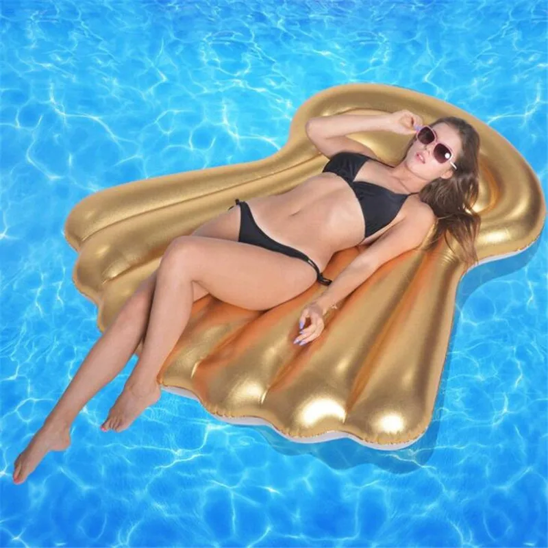 Местный магнат Золотая оболочка летний надувной бассейн плот надувной лебедь-на кресло для бассейна плавательные плоты Праздник Вечеринка вода забавная игрушка