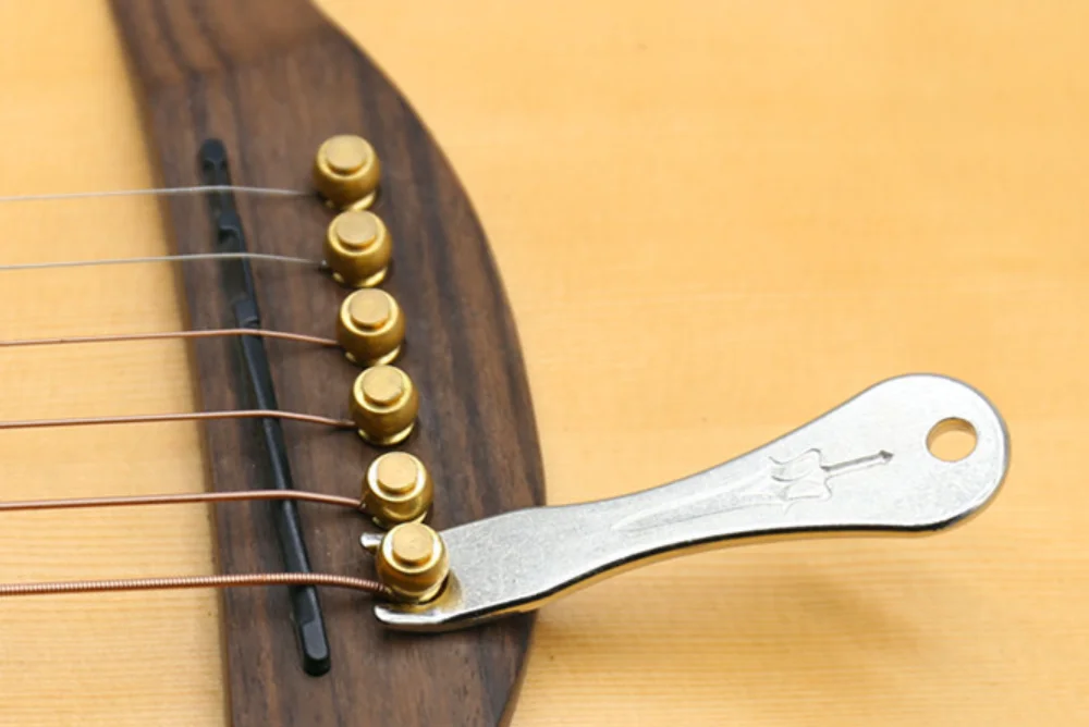 Сплав гитарная струна колышек для удаления Аксессуары для гитары для акустической гитары ногтей колышек потянув Съемник Мост приспособление для удаления внутреннего стерженя удобный инструмент