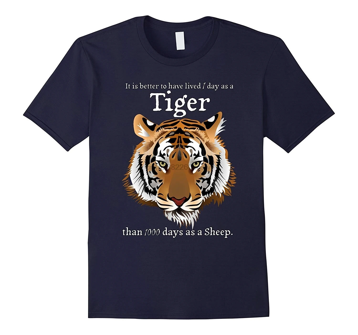 

It is better to have lived 1 day as a Tiger... Dark T-Shirt Summer Fashion Street Short Sleeve T-Shirt