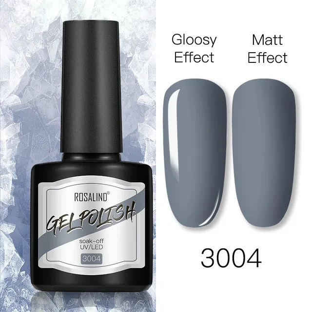 ROSALIND 8ml Gel Nail Polish Shiny Matte Effect Gel Polish For Manicure Nail Art Design Semi Permanent Painting Varnishes Gel RS17-3004
