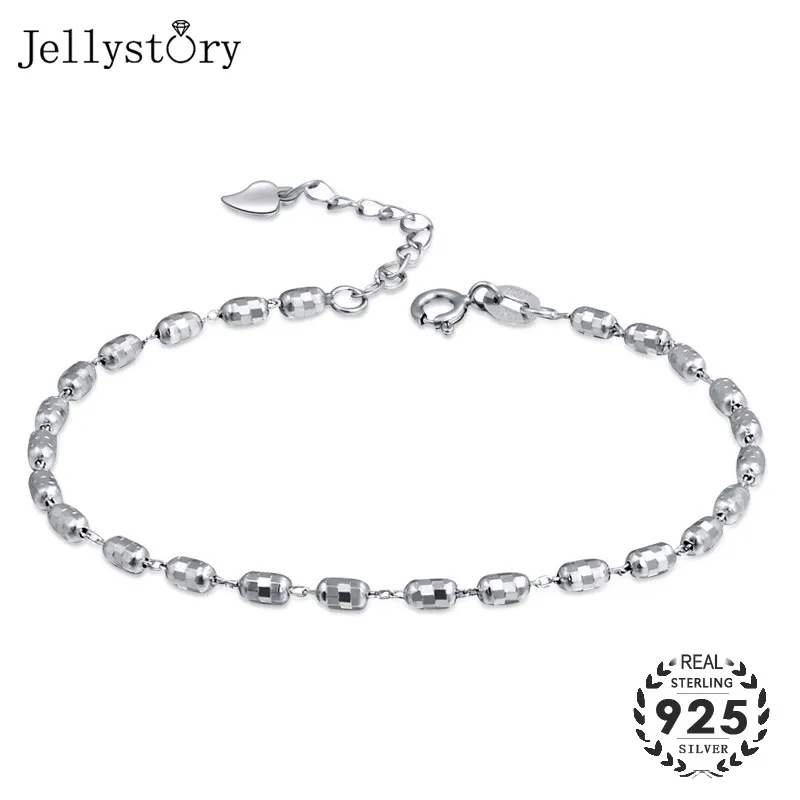 Jellystory Серебряный браслет серебро 925 ювелирные изделия с геометрическим узором из