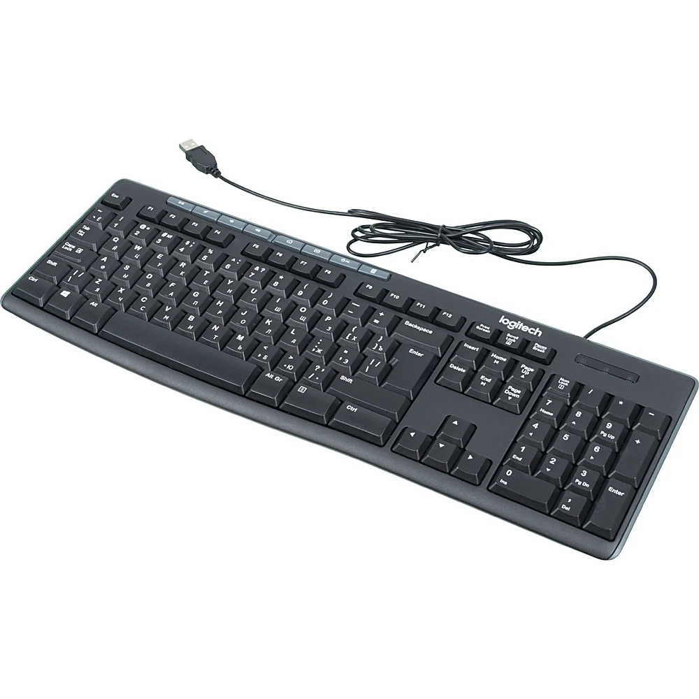 Клавиатура LOGITECH K200, черный