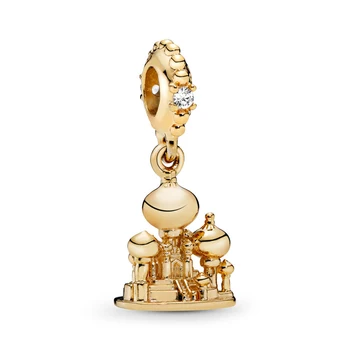 

Original 100% 925 Silver Beads Aladdin Agrabah Castle Dangle Charms fit Original Pandora Bracelets Women DIY Jewelry