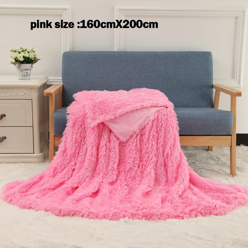 Luxury Large Pile Throw Blanket Super Soft Fleece Warm Shaggy Cover Home Bedroom cobija couverture koc UYT Shop