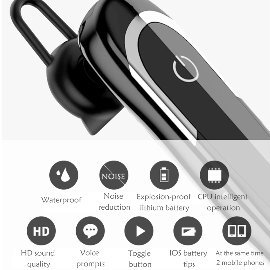 Портативный автомобильный комплект беспроводные Bluetooth наушники стерео