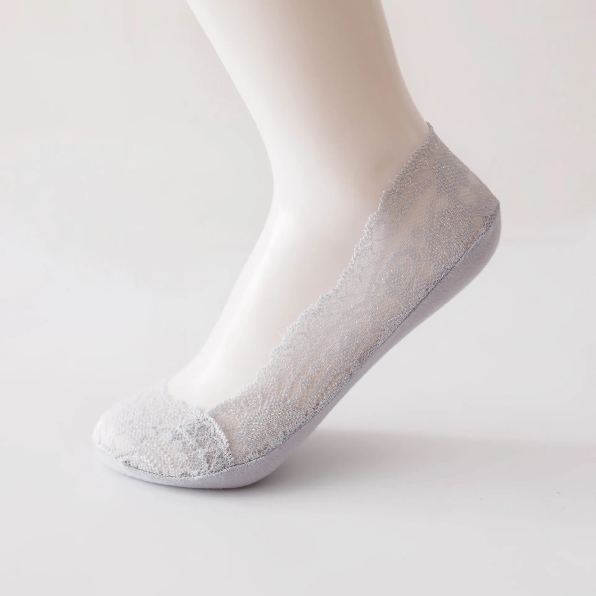 20 пара/лот; летние хлопковые женские короткие носки; модные носки; тапочки для девочек; удобные повседневные женские носки на высоком каблуке - Цвет: (1) gray 20pair