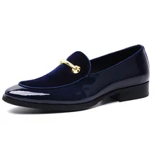 Brand 100% Genuine Leather Splice Men's Suede Dress Shoes Luxury High Quality Handmade Italian Dress Shoes For Wedding