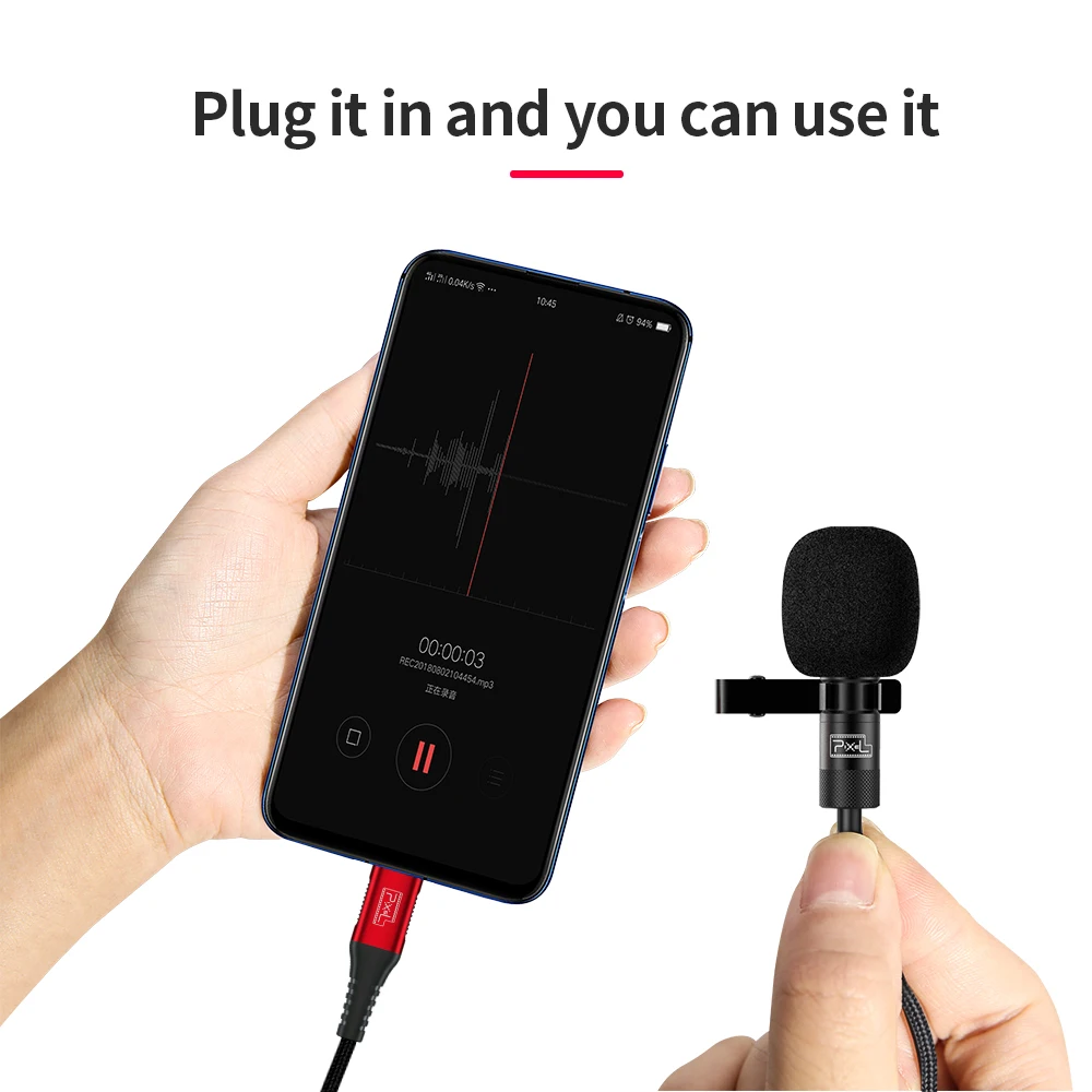 Pixel Finch 휴대용 Lavalierl 미니 마이크, 클립온 라펠 마이크, 유선 녹음 소음 감소, PC 아이폰 안드로이드용,  3.5mm - AliExpress