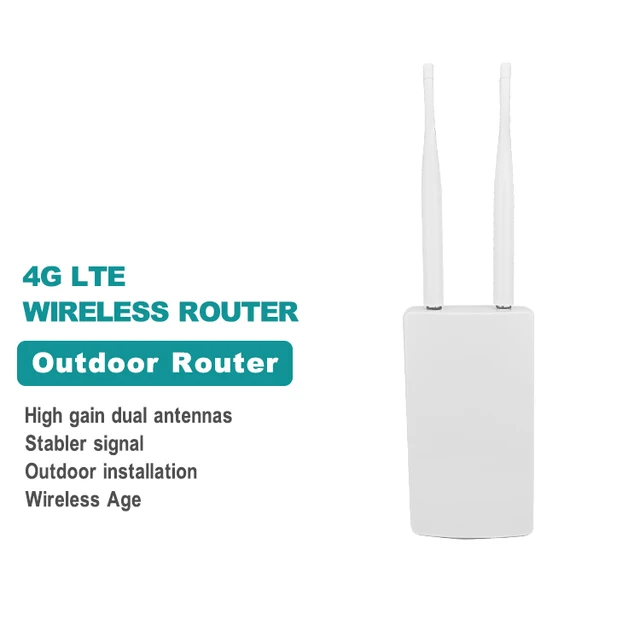 Routeur Wifi 4G étanche extérieur, 150Mbps CPE, CPF905 RJ45 WAN LAN avec  antenne externe, couverture pour caméra IP