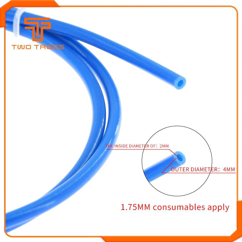 1 м PTFE трубка тефлонто tl-фидер hotend росток Боуден экструдер 1,75 мм нить ID 1,9 мм OD 4 мм клонированная труба