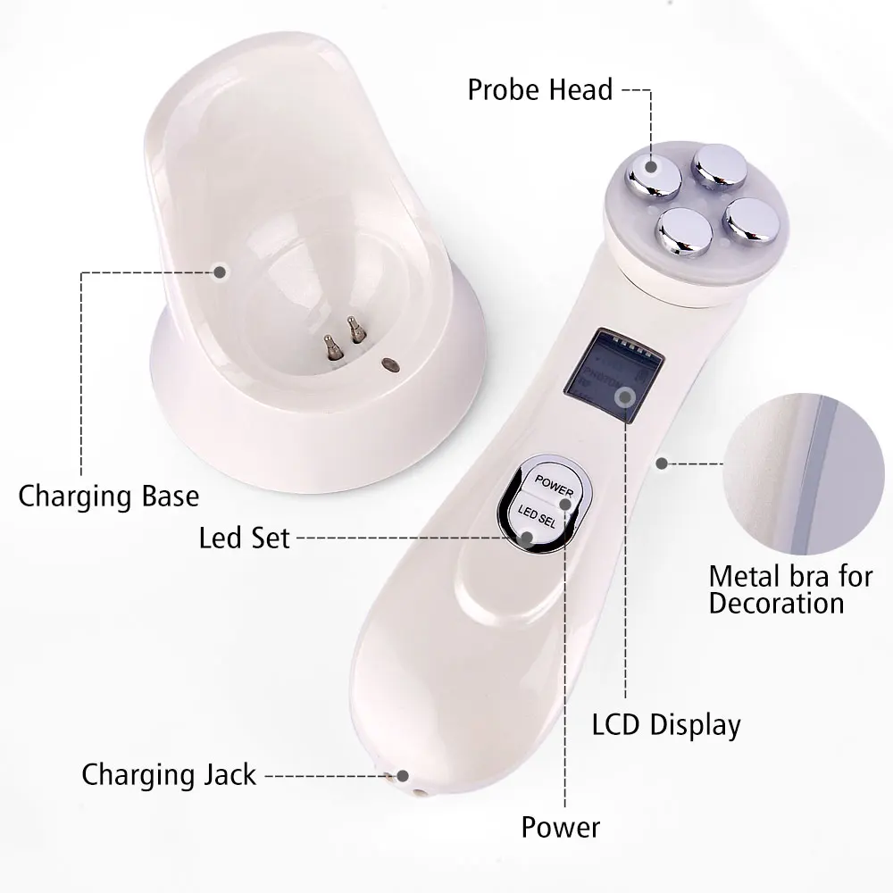  RF & EMS LED Photon Therapy Electroporation Beauty Machine Anti Aging Face Lifting Tightening Facia