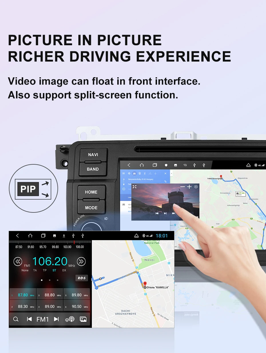 Sale Isudar H53 4G Android 1 Din Auto Radio For BMW/E46/M3/Rover/3 Series Car Multimedia DVD GPS 8 Core RAM 4G ROM 64G DVR Camera FM 17