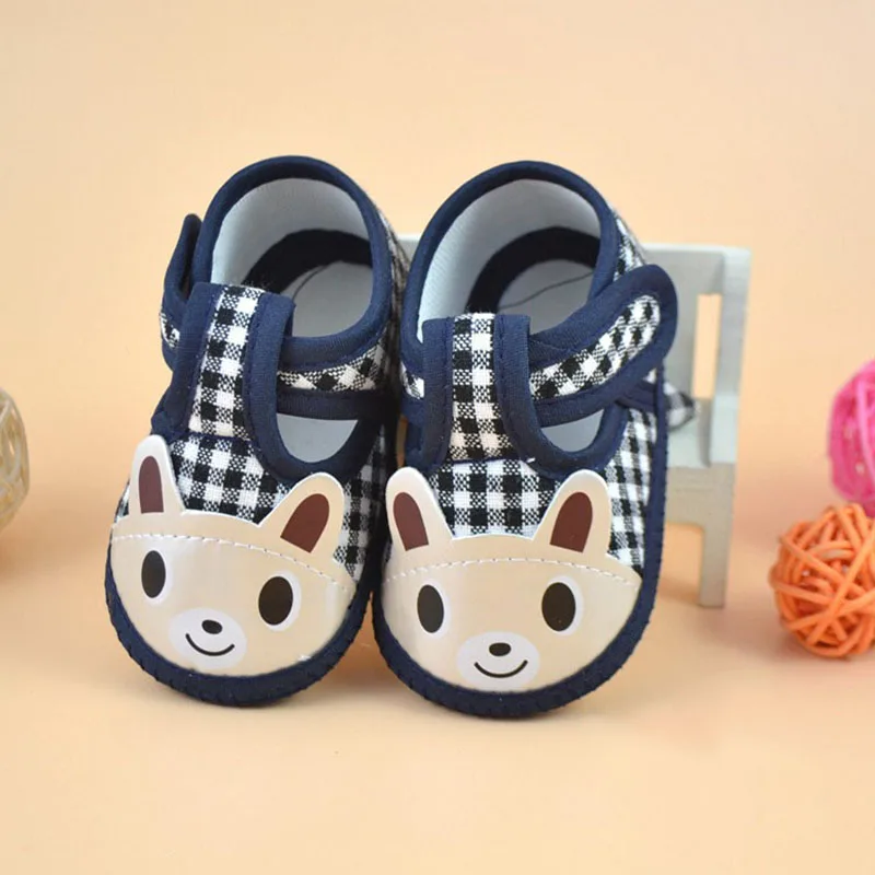 Мультфильм детская обувь с героями мультфильмов из хлопка мягкая подошва для маленьких девочек и мальчиков; удобная прогулочная обувь для малыш новорожденный младенец - Цвет: 10.5CM