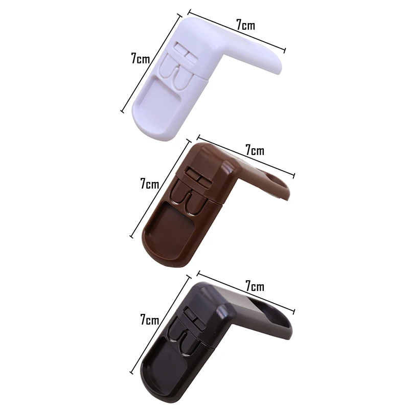 Child Safety Cabinet Lock Latch For Kitchen Storage Doors Drawers Cupboard Double Snap Right Angle Lock 1PC 2020