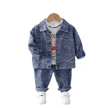 Survêtements de printemps pour enfants, vêtements d'automne pour bébés garçons et filles, mode enfants veste T Shirt pantalon 3 pièces/ensembles dessin animé vêtements de sport