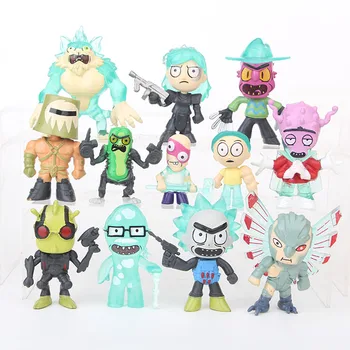 

12pcs/lot Rick and Morty Summer Pickle Rick Mr.Meeseek Action Figures Set Collection Toys for Adults Desktop decoration 2019 New Rick and Morty Model Figuras Speelgoed toys for Children Oyuncak Juguetes Brinquedos