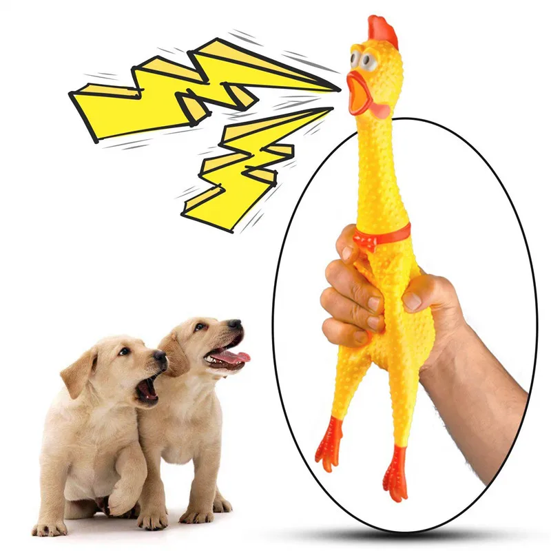 

Screaming Shrilling Squeeze Chicken Toy Durable Rubber Squawking Chicken Stress Relief Anti-Anxiety Practical Jokes Toy DM118