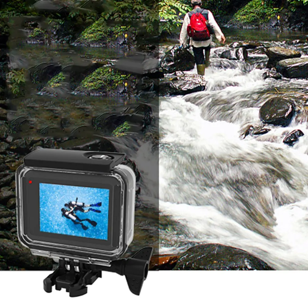 60 м подводный водонепроницаемый чехол для GoPro Hero 8 защитный чехол Корпус черный объектив камеры фильтры 60 м Дайвинг Плавательный набор