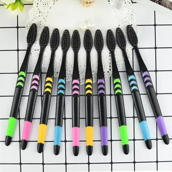 

10PCS Super Soft Toothbrush Oral Hygiene Tool Eco Gentle Medium Natural Bamboo Wooden Soft-bristle Toothbrush Manual Toothbrush