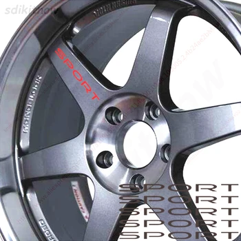 

8*130mm 5pcs SPORT Car Steel Ring Decal Rims Wheel Hub Racing Sticker Exterior Accessories universal