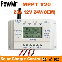 

OEM LCD Display 20A MPPT 12V/24V Solar Panel Battery Regulator Charge Controller without Any Logo On Surface T20 LCD Wholesales
