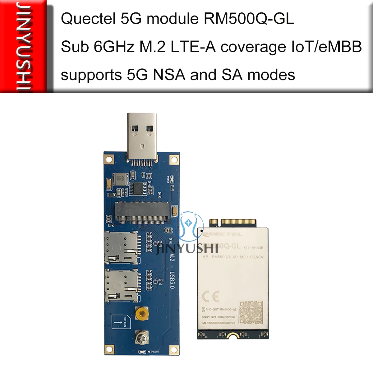 Quectel RM500Q-GL 5G Modem module with USB 3.0 adapter Double SIM card slot worldwide 5G RM500Q