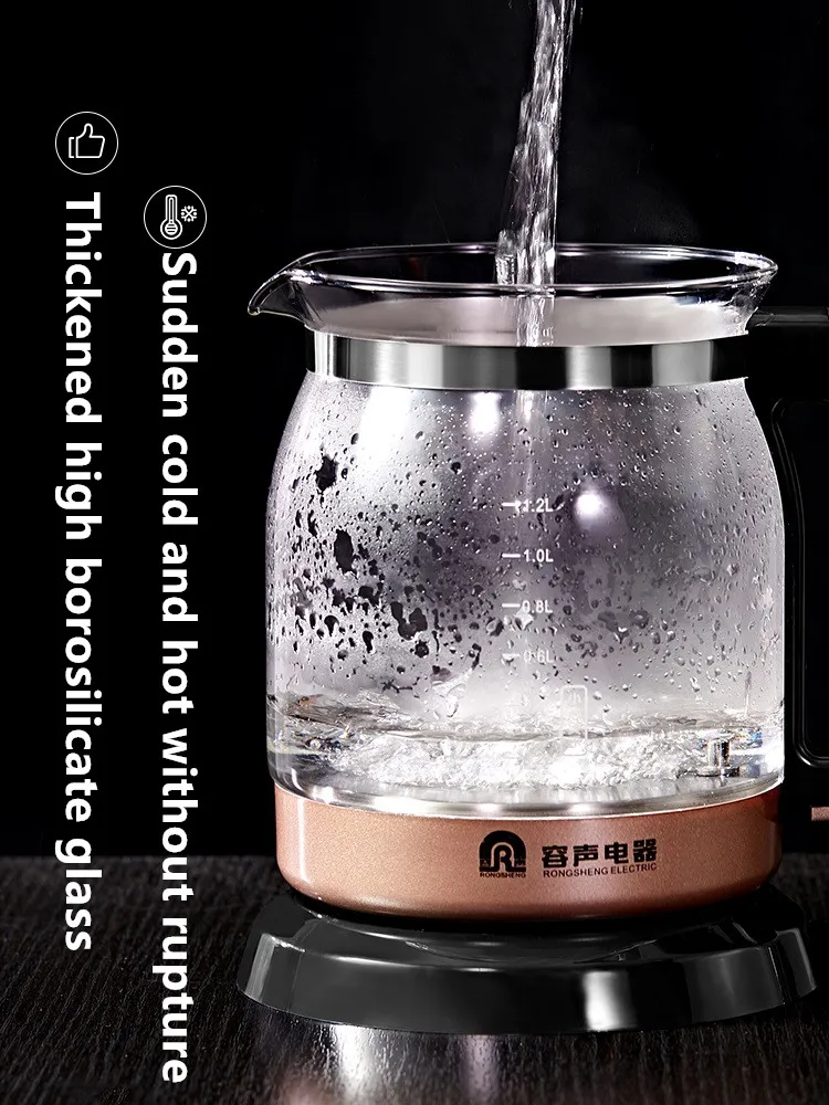 Home Appliance Automatic Kettle Health Care Thick Glass Teapot Electric Teapot Insulation Tea Maker Water Boiling Cooker 5