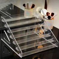 High Quality Easy To Assemble 3/4/5/6/7layers Nail Polish Display Clear Perfume Bottle Foundation Organizer Rack Jewelry Storage