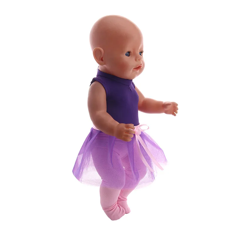 LUCKDOLL балетный костюм Пряжа юбка подходит 18 дюймов Американский 43 см Кукла одежда аксессуары, игрушки для девочек, поколение, подарок на день рождения