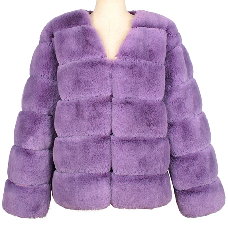 6XL плюс размер пальто из искусственного меха женская пушистая куртка с длинным рукавом v-образный вырез однотонное меховое пальто женская верхняя одежда зимние теплые пальто