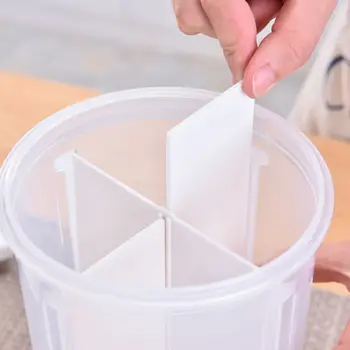 

Plastic Food Storage Box Dried Grains Tank food container with Pour Lids Built-in compartment box for Kitchen accesories