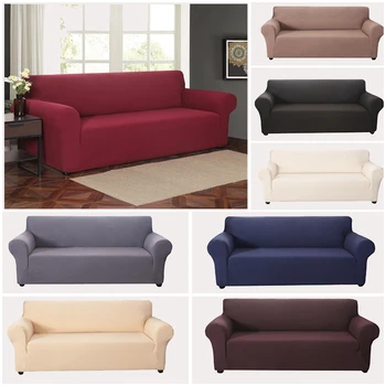 

Thickening Knitting Jacquard Fabric Fit 1/2/3/4 seater Sofa Cover Elastic Tight Wrap All-inclusive Slip-resistant Sofa Slipcover