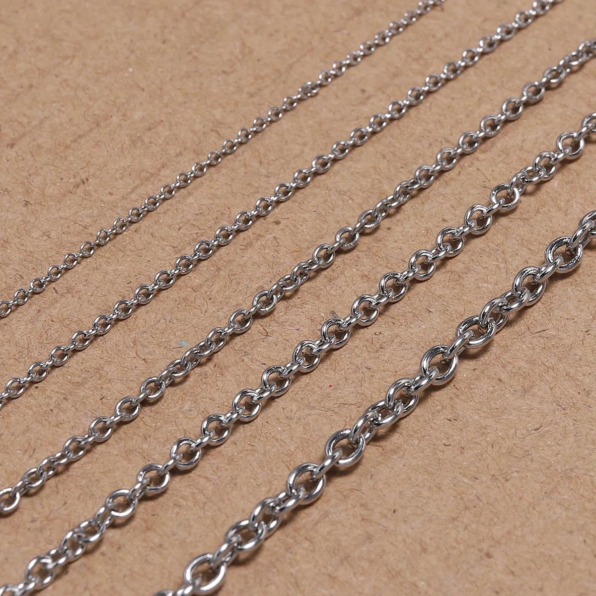 5 м/лот 1,3-2,5 мм позолоченное Серебрянное ожерелье с застежкой и подвеской цепочка для изготовления ювелирных изделий DIY фурнитура запас аксессуары