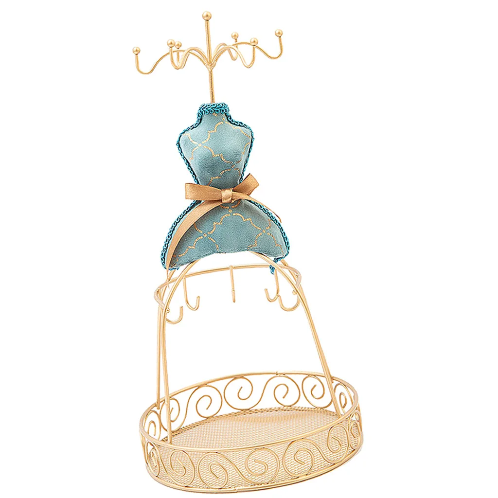 Vintage Jewelry Display Stand Decorative Holder for Necklace Rings Studs Storage - Jewellery Organizer