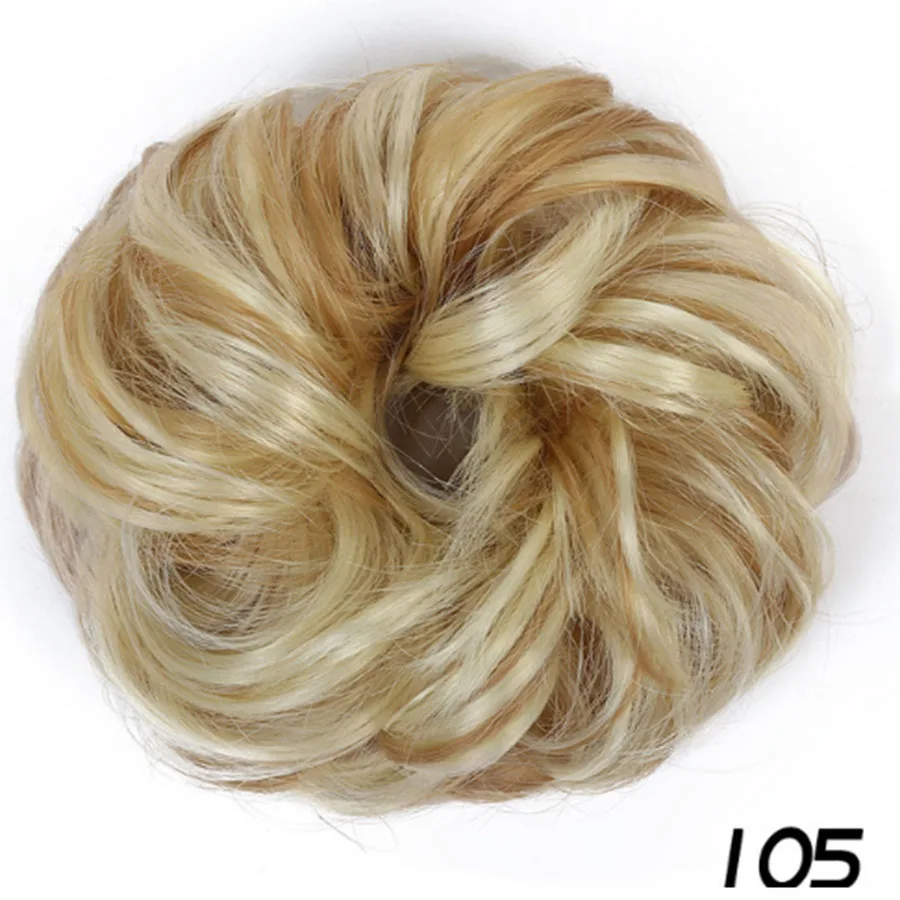 LVHAN кудрявый updo термостойкая резинка синтетическая резинка для волос обертка волосы кольцо шиньон головной убор синтетический шиньон для белого - Цвет: FQ01-105