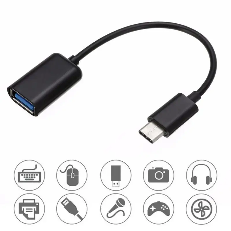 Type-C OTG Кабель-адаптер USB 3,1 type C папа-USB 3,0 A Женский OTG кабель для передачи данных адаптер 16 см мобильный адаптер конвертер мин