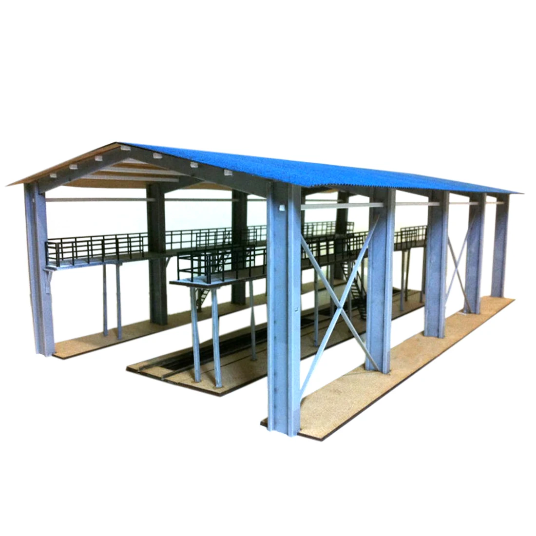 

1:87 HO Scale Train Railway Scene Decoration Train Maintenance Garage Model for Sand Table Model Building Kit