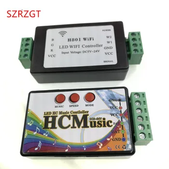 

1pcs H801 WiFi;RGBW LED WIFI controller;RGBW WiFi LED H801 Controller;DC5-24V input;4CH*4A output