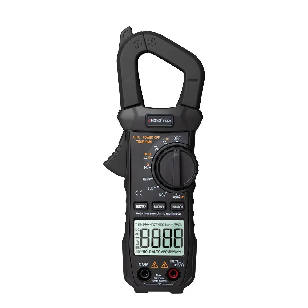 Цифровой мультиметр ST209 ручной клещи AC/DC Вольт 6000 отсчетов истинный RMS усилитель