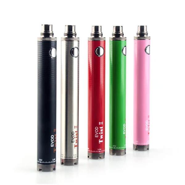 Evod Twist II батарея вейпер электронная сигарета переменное напряжение EVod батарея 1300 мАч для CE4 CE5 Ego 510 Атомайзеры Vape ручка