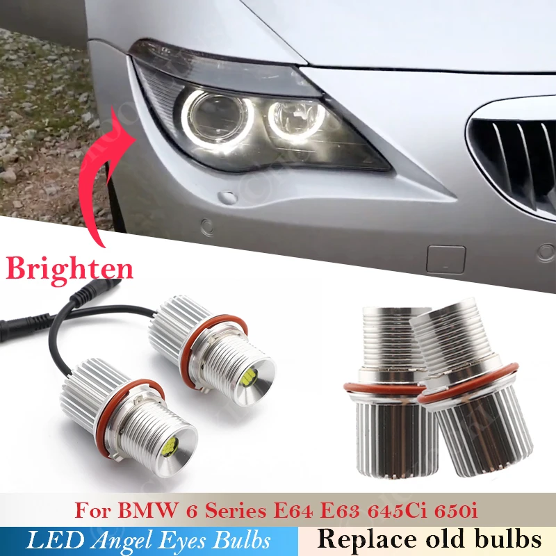 Светодиодная лампа ангельский глаз с кольцами ореолом 90 Вт для BMW 5 6 7 X5 X3 Series E64 E63
