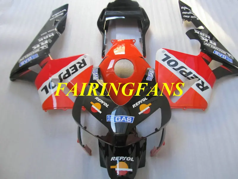 Инжекторный комплект для HONDA CBR600RR F5 03 04 CBR 600 RR CBR 600 RR CBR 600 2003 2004 красно-черные Обтекатели Кузов+ подарки HC52