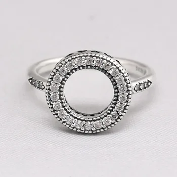 

Original Hearts of Halo With Crystal Rings For Women 925 Sterling Silver Ring Wedding Party Gift Fine Jewelry