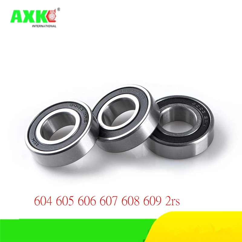При заказе 1-10 штук 604 605 606 607 608 609 2rs Rs резиновое запечатанное шариковый подшипник с