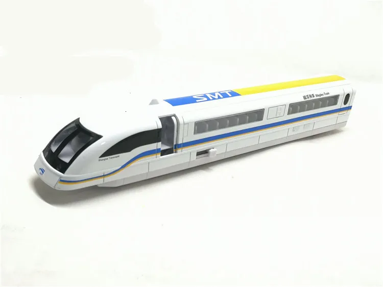 Высокая имитация 1: 87 Maglev поезд сплав модель звуковой светильник Вытяните назад игрушка детская Высокоскоростная Модель рельса