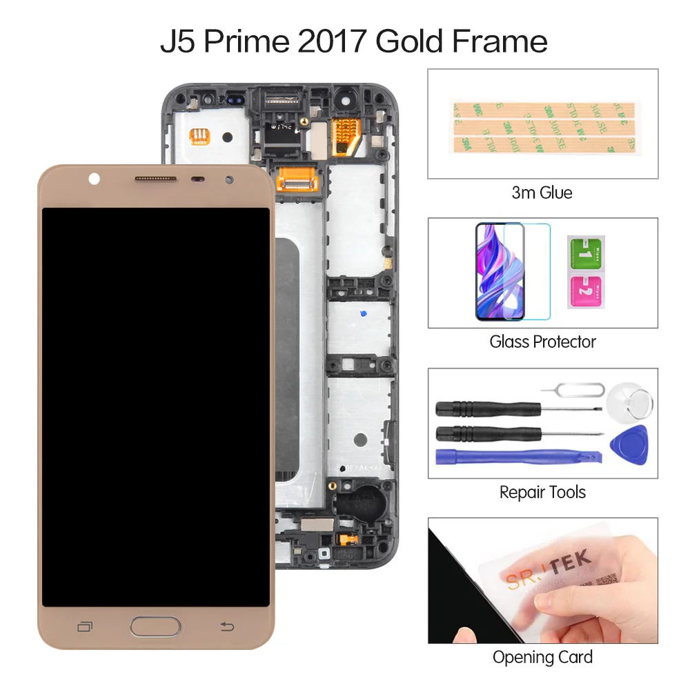 5,0 ''G570 ЖК-дисплей для SAMSUNG Galaxy J5 Prime сенсорный экран для SAMSUNG Galaxy On5 ЖК Galaxy J5 Prime - Цвет: J5P 2017 Gold Frame