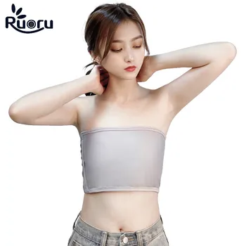 Ruoru 스트랩리스 가슴 바인더 트랜스, 붕대 강화, 짧은 코르셋, 플러스 사이즈 S-5XL 톰보이 브라, 친밀한