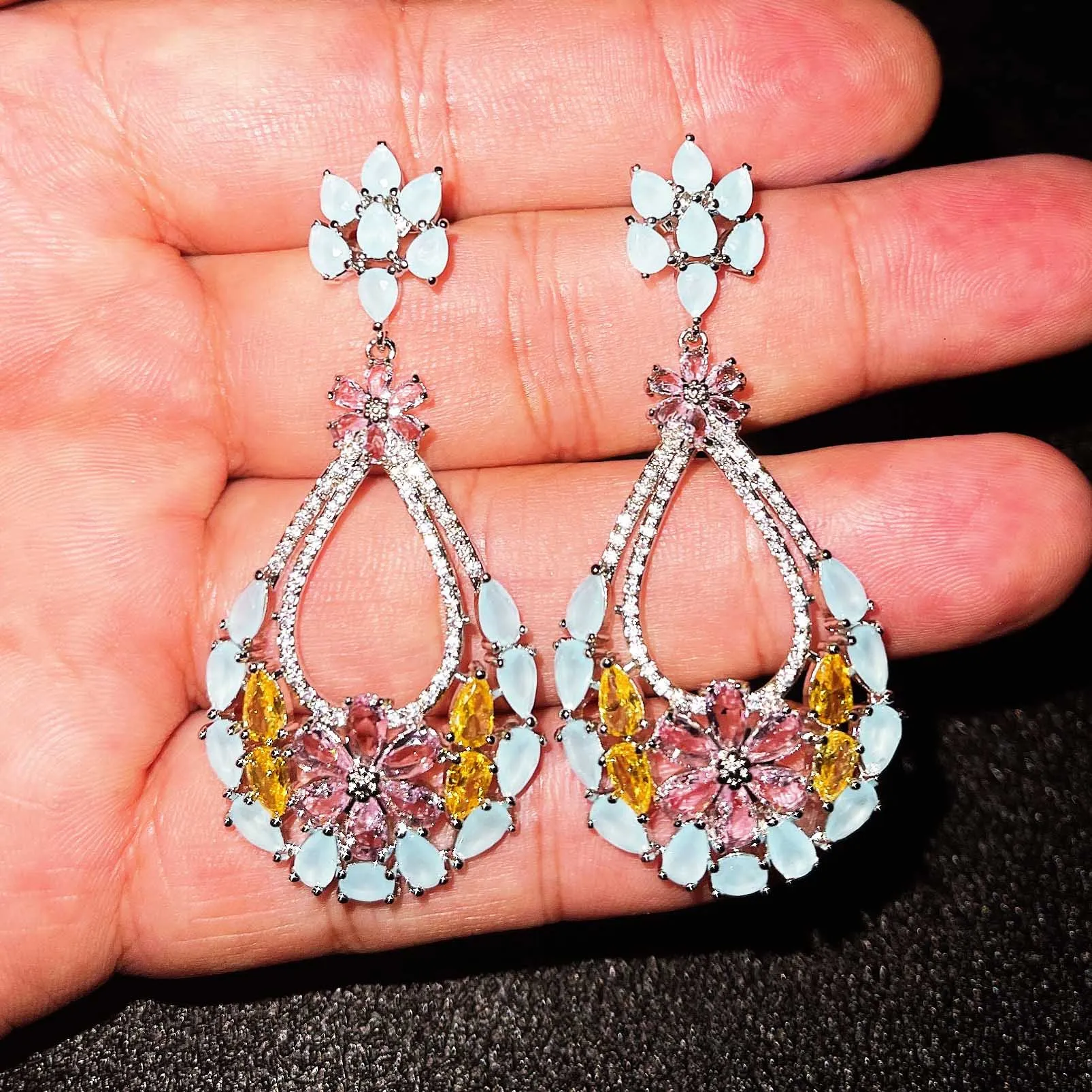 

DIWENFU Genuine 925 Sterling Silver Earring Yellow Topaz Jewelry Women Aros Mujer Oreja Orecchini Silver 925 Jewelry Bizuteria